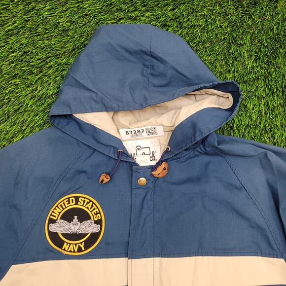 Vintage Woolrich US Navy Utility Jacket Large 24x24 Military Hooded Field Coat - Picture 8 of 16